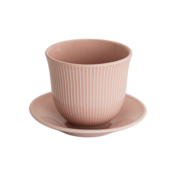 Loveramics 250ml Embossed Tasting Cup & Plate (pack of 6)