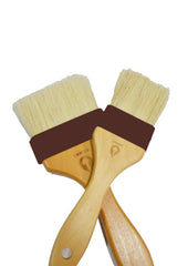 BENKI FLAT BRUSH WITH NATURAL BRISTLES WITH WOODEN HANDLE