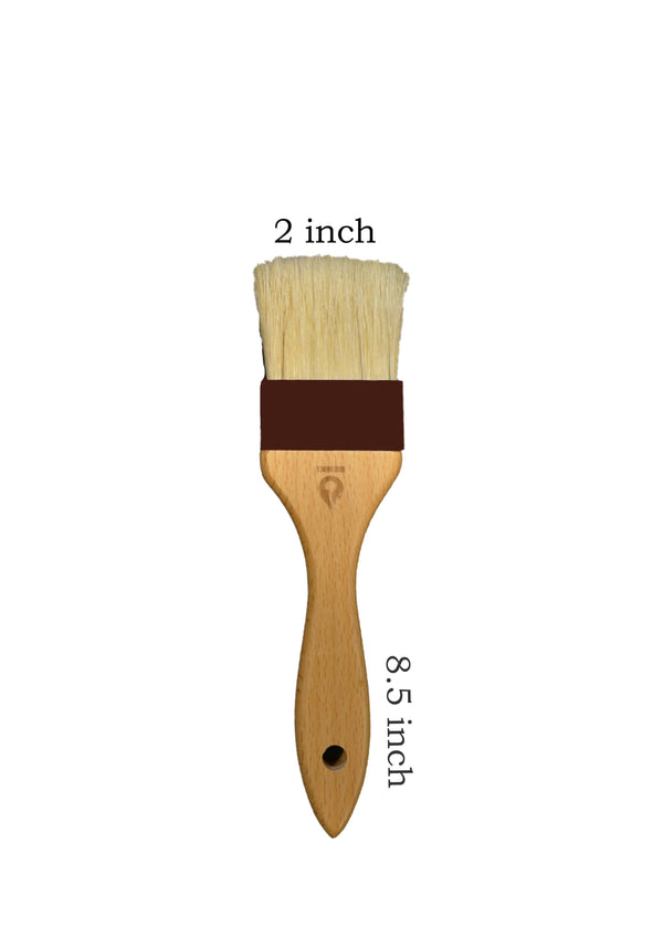BENKI FLAT BRUSH WITH NATURAL BRISTLES WITH WOODEN HANDLE