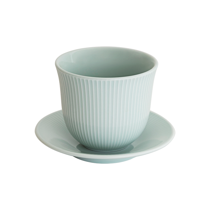 Loveramics 250ml Embossed Tasting Cup & Plate (pack of  6)