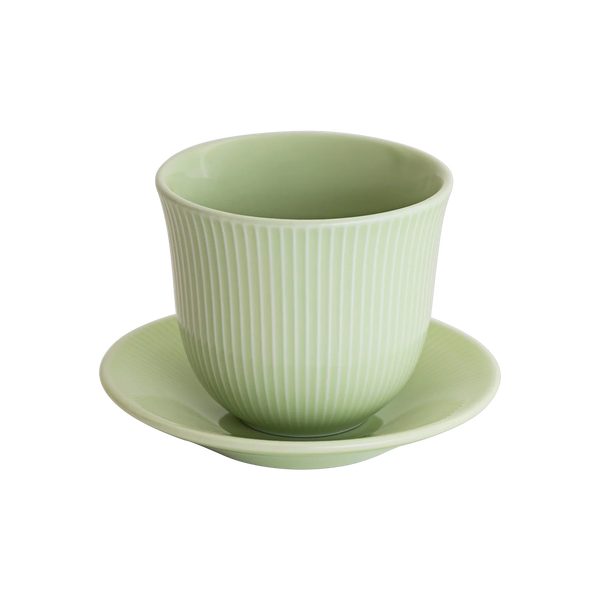 Loveramics 250ml Embossed Tasting Cup & Plate (pack of  6)