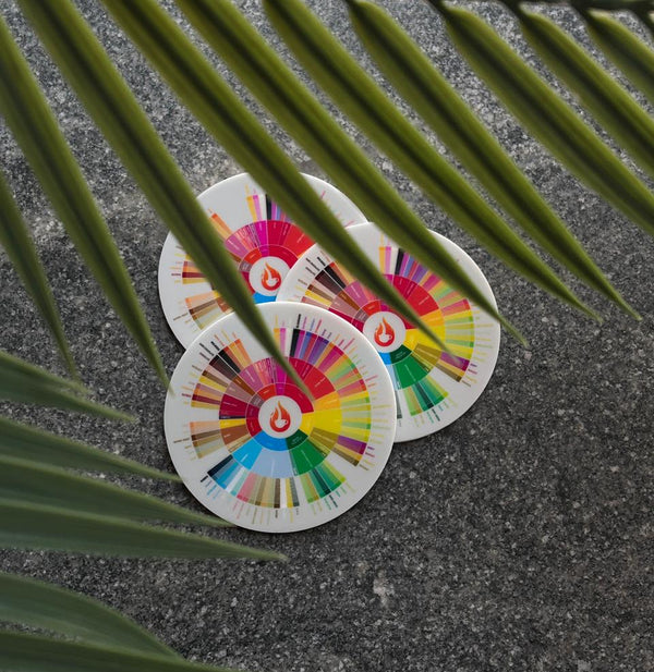 BENKI FLAVOR WHEEL COASTER (pack of 5)