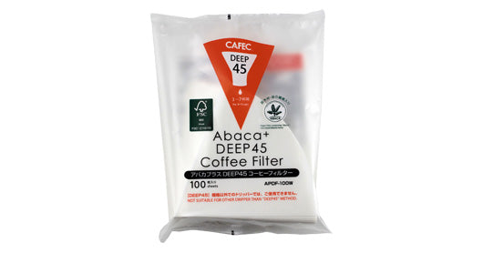 Cafec Abaca+ Deep 45 paper filter (white)