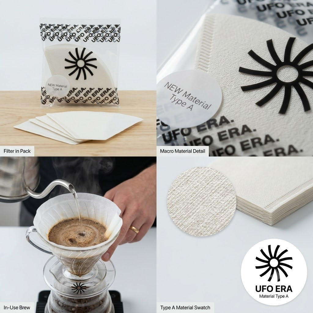 UFO Type A 01 Coffee Filters – 100 Sheets | V3 01 Exclusive | Medium Flow for Balanced Extraction