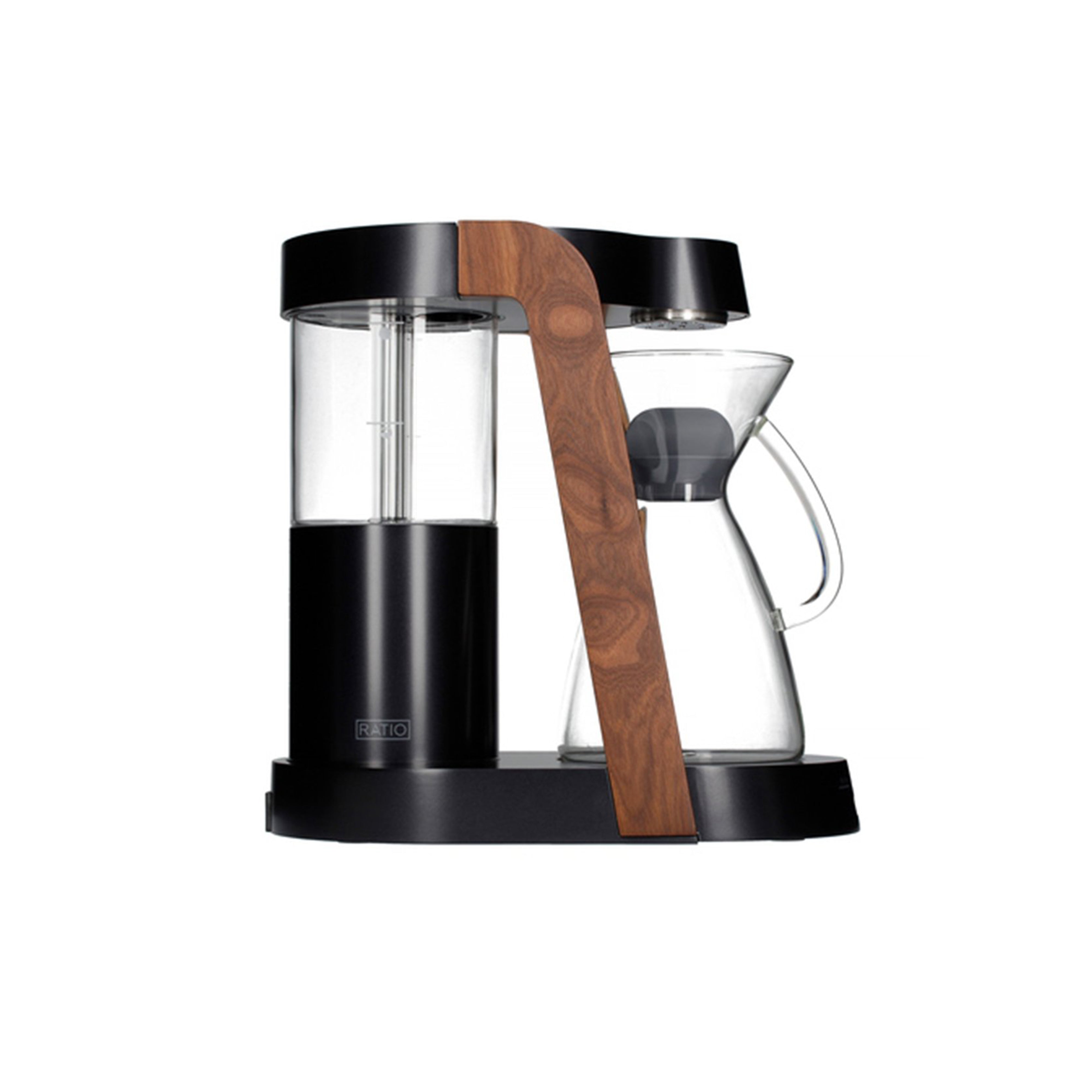 Ratio Eight Coffee Maker - Matte Black with Walnut