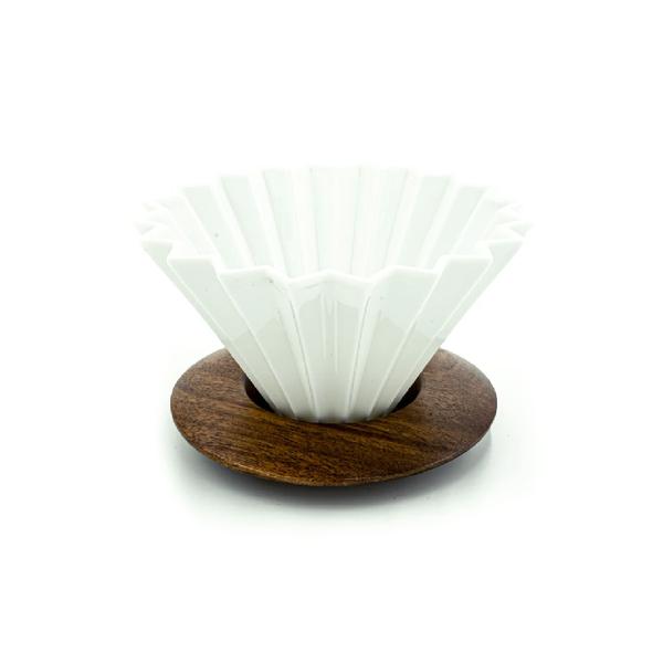 ORIGAMI COFFEE DRIPPER (MEDIUM) WITH WOODEN HOLDER- SET