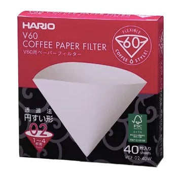 HARIO 02 V60 FILTER PAPER- White (BOX)