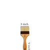 BENKI FLAT BRUSH WITH NATURAL BRISTLES WITH WOODEN HANDLE